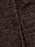 Brown Asymmetrical Zip Ribbed Knit Jacket