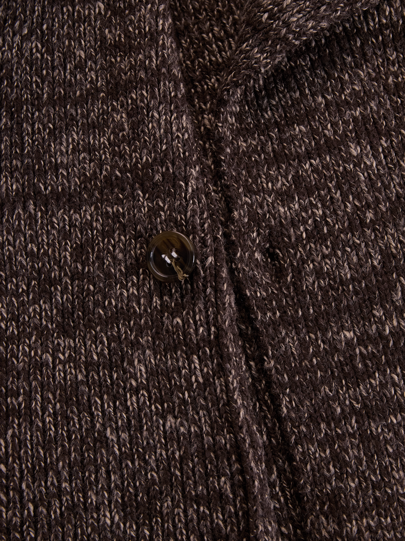 Brown Asymmetrical Zip Ribbed Knit Jacket