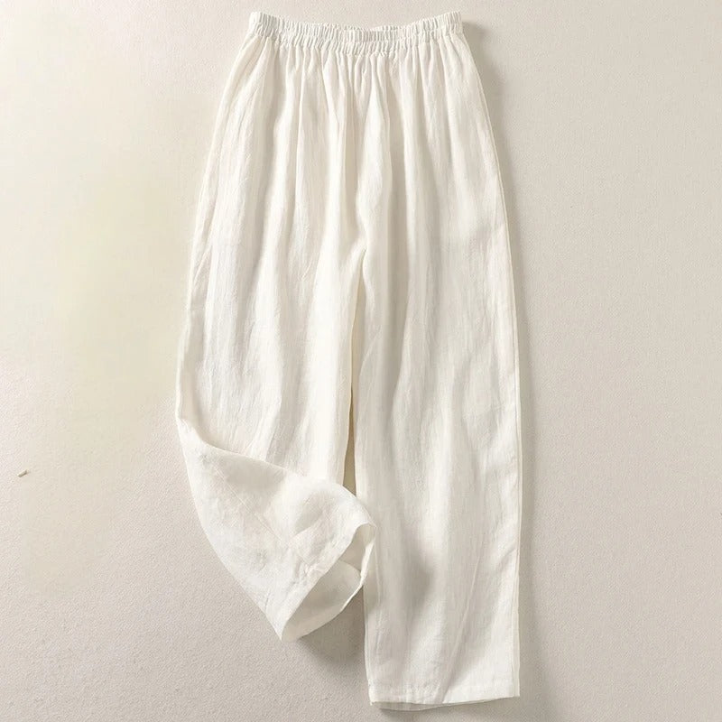 Amalia™ — Cotton & Linen Relaxed Trousers