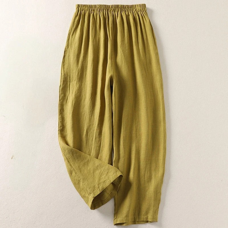 Amalia™ — Cotton & Linen Relaxed Trousers