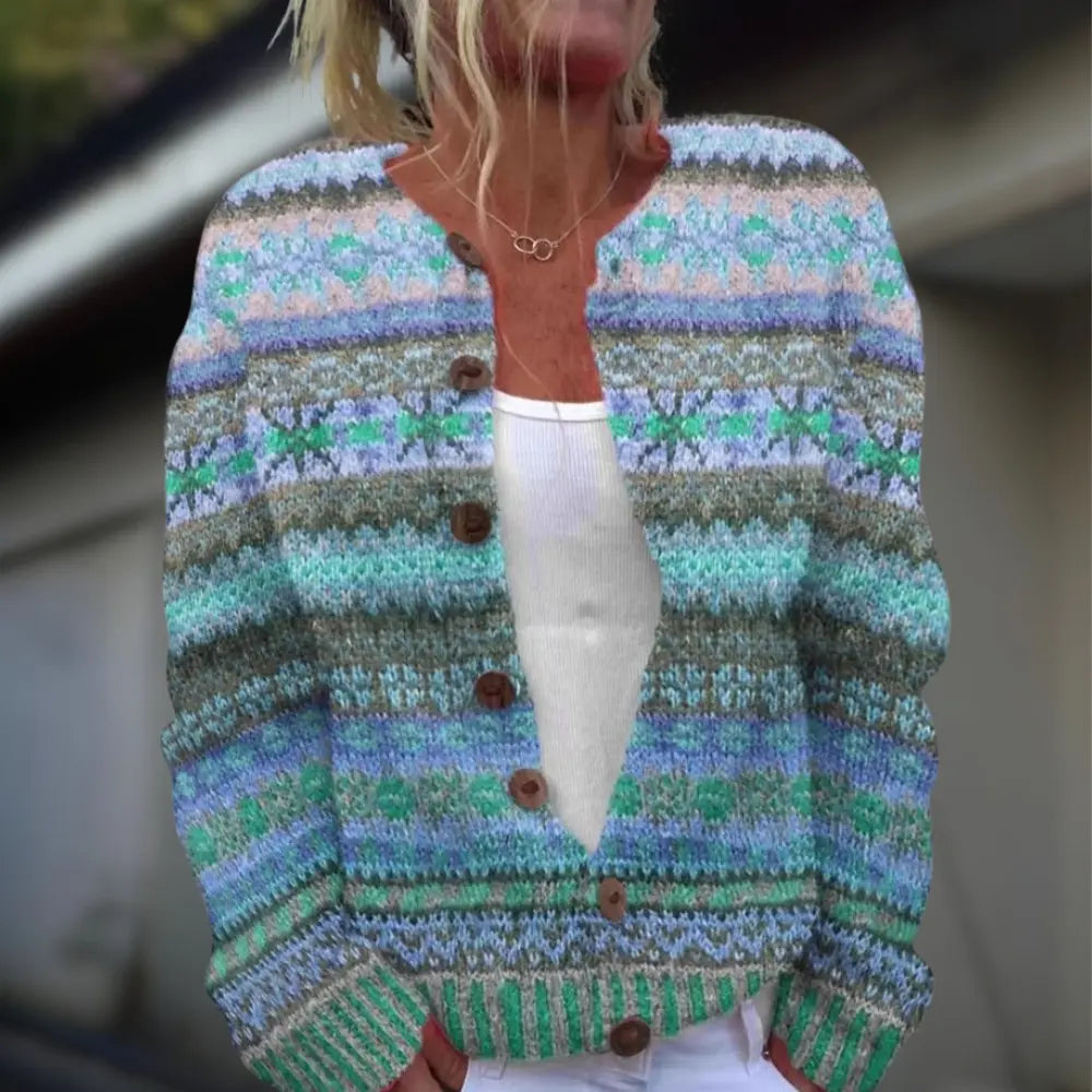 Anja™ Knitted Cardigan with Print