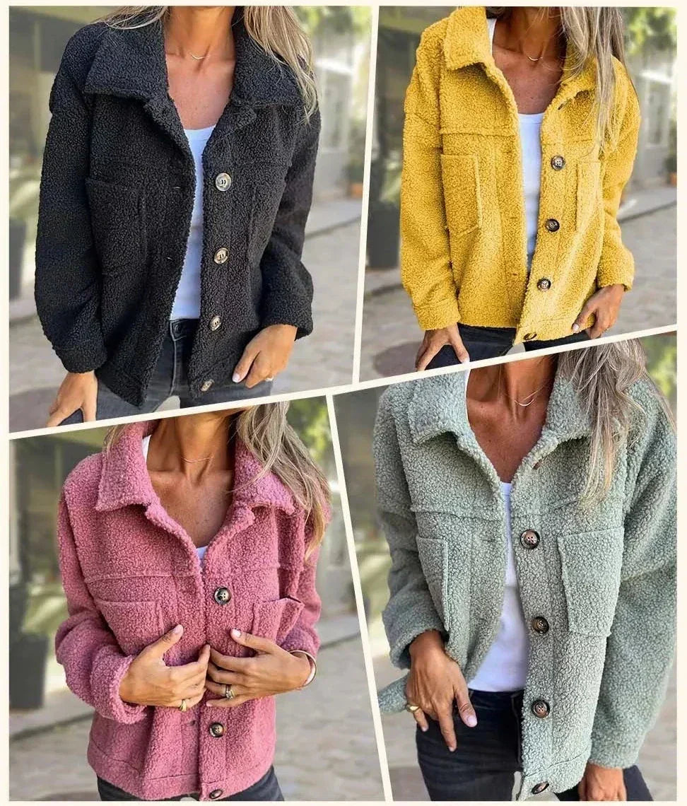 Lorna – Cozy Button Front Jacket