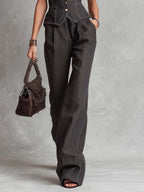 Modern Elegant Tencel-Denim Two-Piece Set